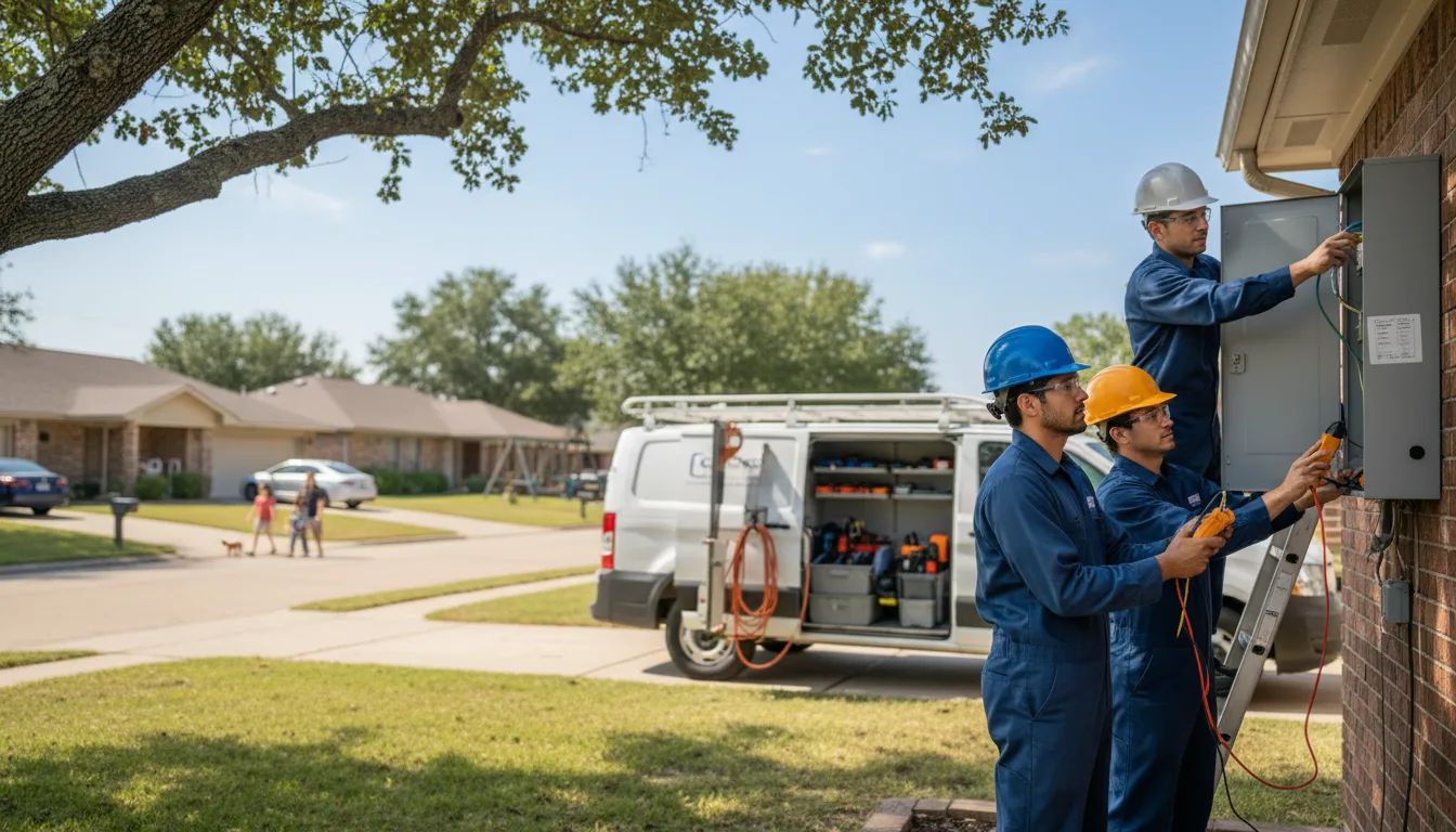 Certified electrician providing emergency electrical services in Lockhart, TX